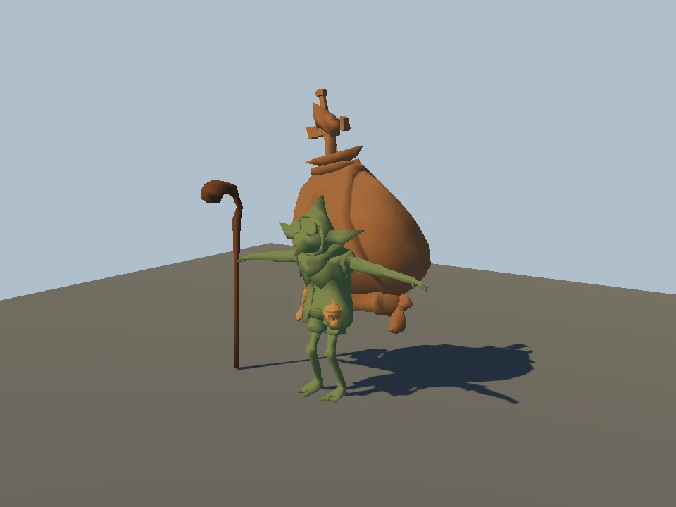 Godot PSX material-only stage with vertex snapping and vertex-lit response