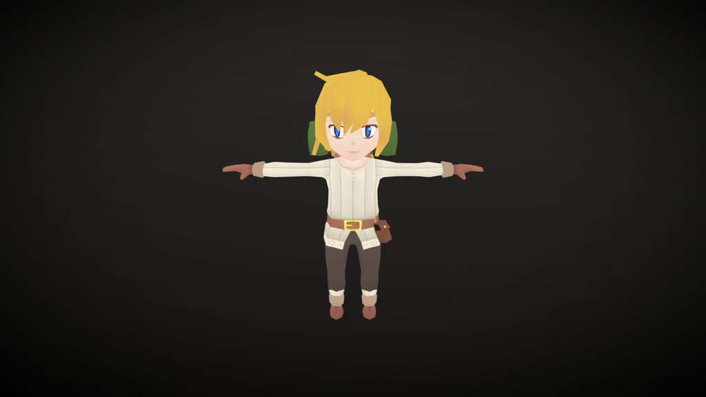 Hero Male low-poly character on Sketchfab